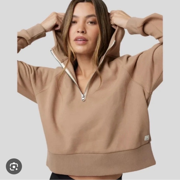 Vuori Tops - Vuori Restore Half Zip Hoodie Goldenrod tank matte small
